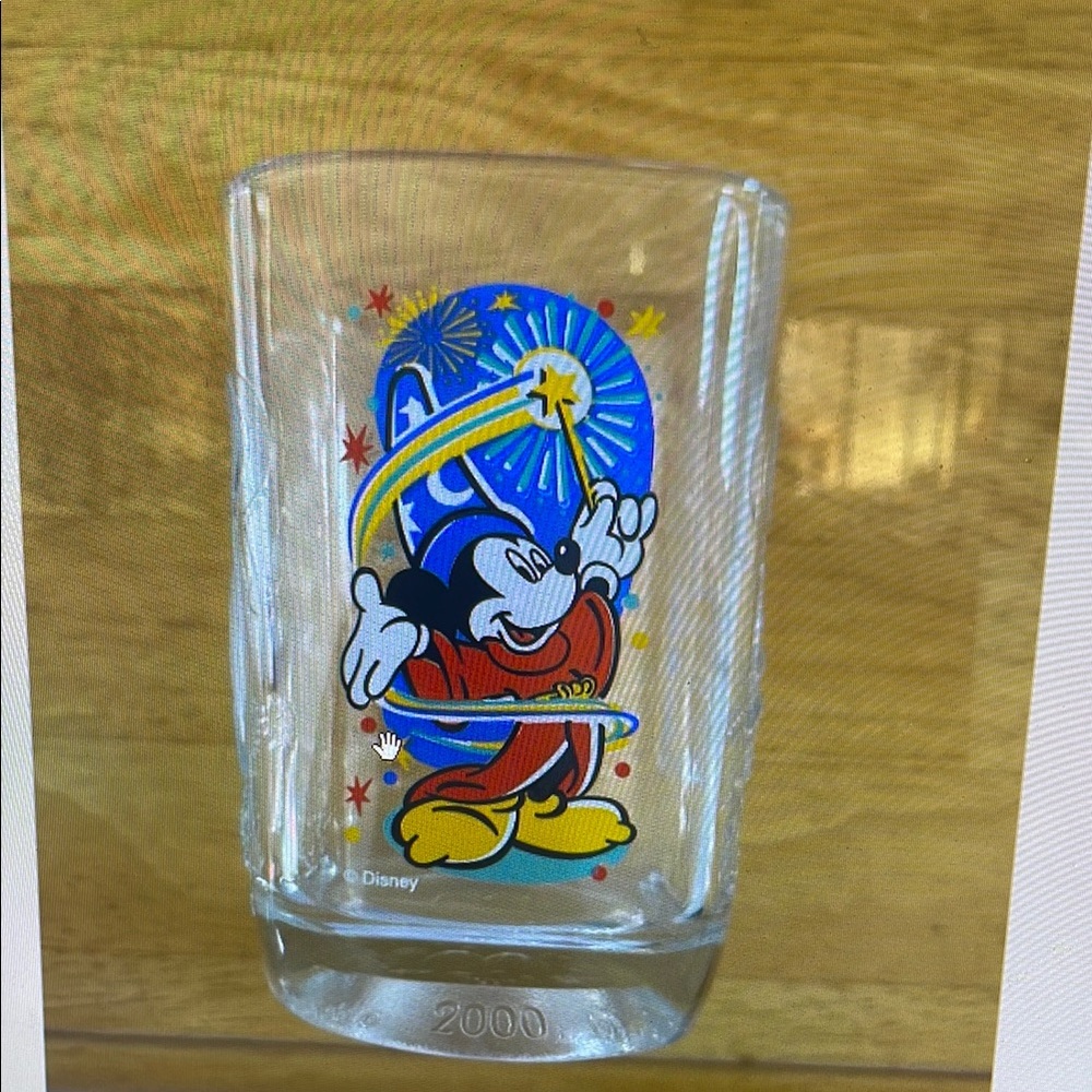 Disney Mickey Mouse Glass Tumbler - Red and Blue